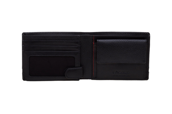 Valentini Perforierte P20 horizontale Brieftasche für Männer schwarz