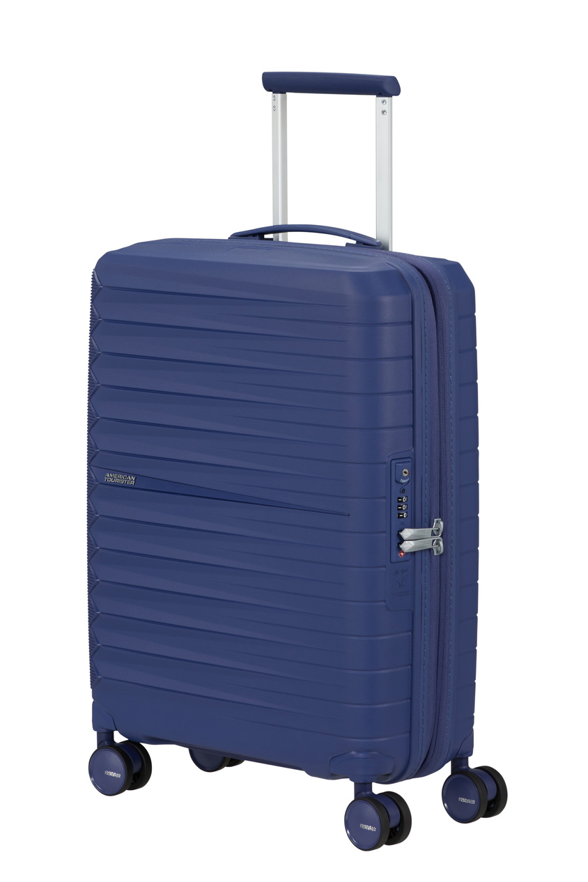 Walizka kabinowa American Tourister Fastforward 55cm powiekszana niebieska