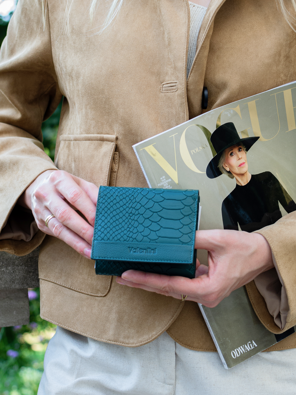 Valentini Metallic 101 Etui für grüne Karte und Dokumente