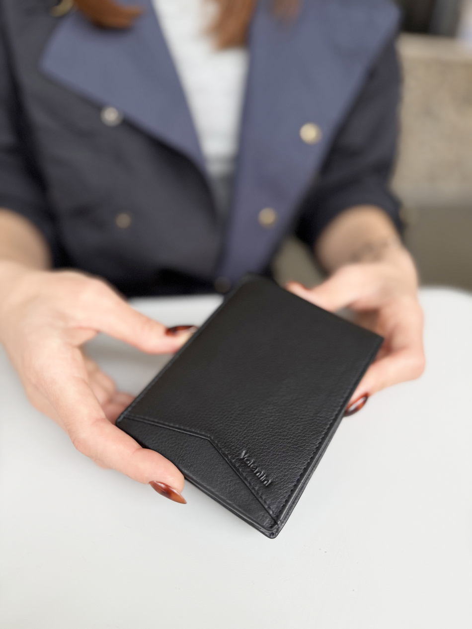 Valentini Prisma 274 schwarzes Herren Portemonnaie aus Leder