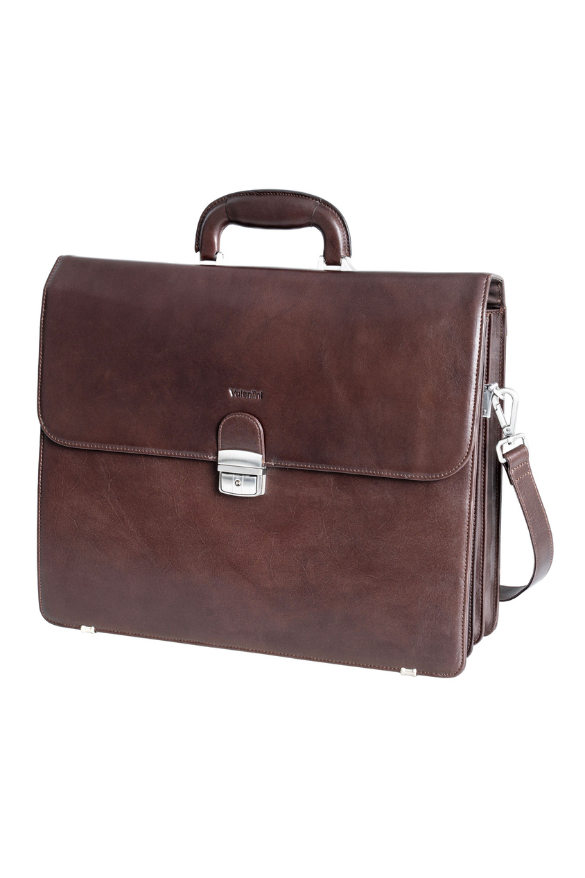 Valentini Ambassador 605 Aktentasche aus braunem Leder