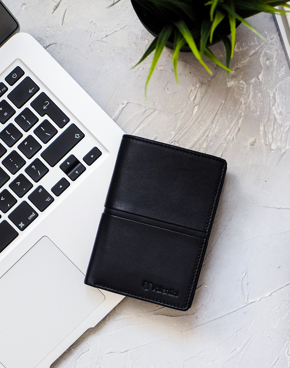 Valentini Milford 467 schwarzes Portemonnaie für Männer
