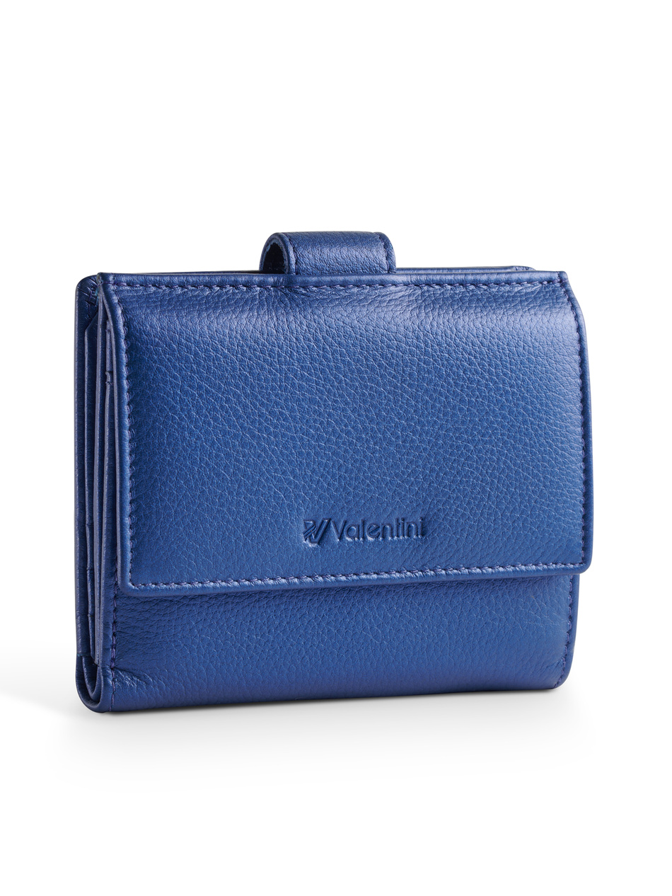 Valentini Damengeldbörse Metallic 447 blau