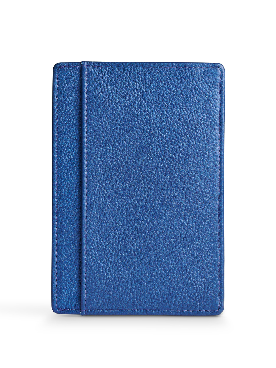 Valentini Metallic 321 blaues Karten- und Dokumentenetui