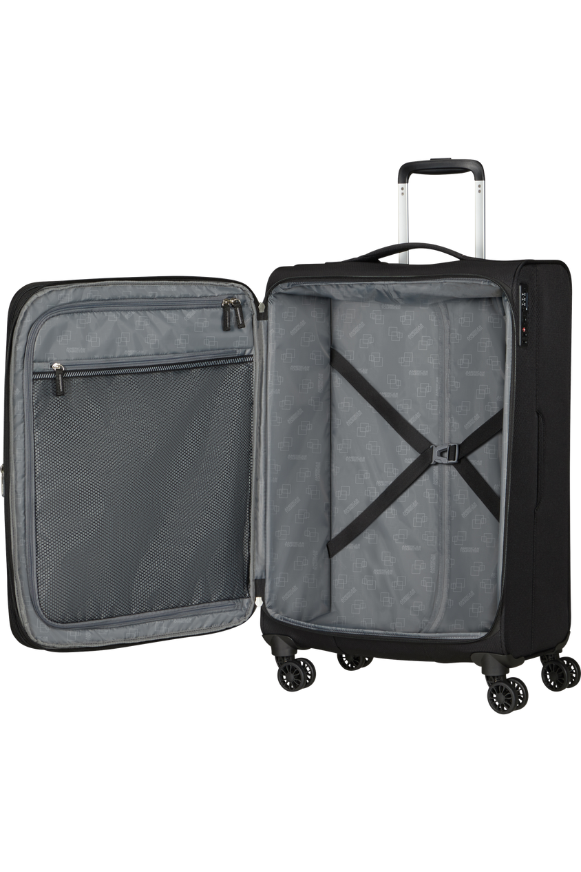 Walizka American Tourister Aerospin 69 cm powiększana czarna