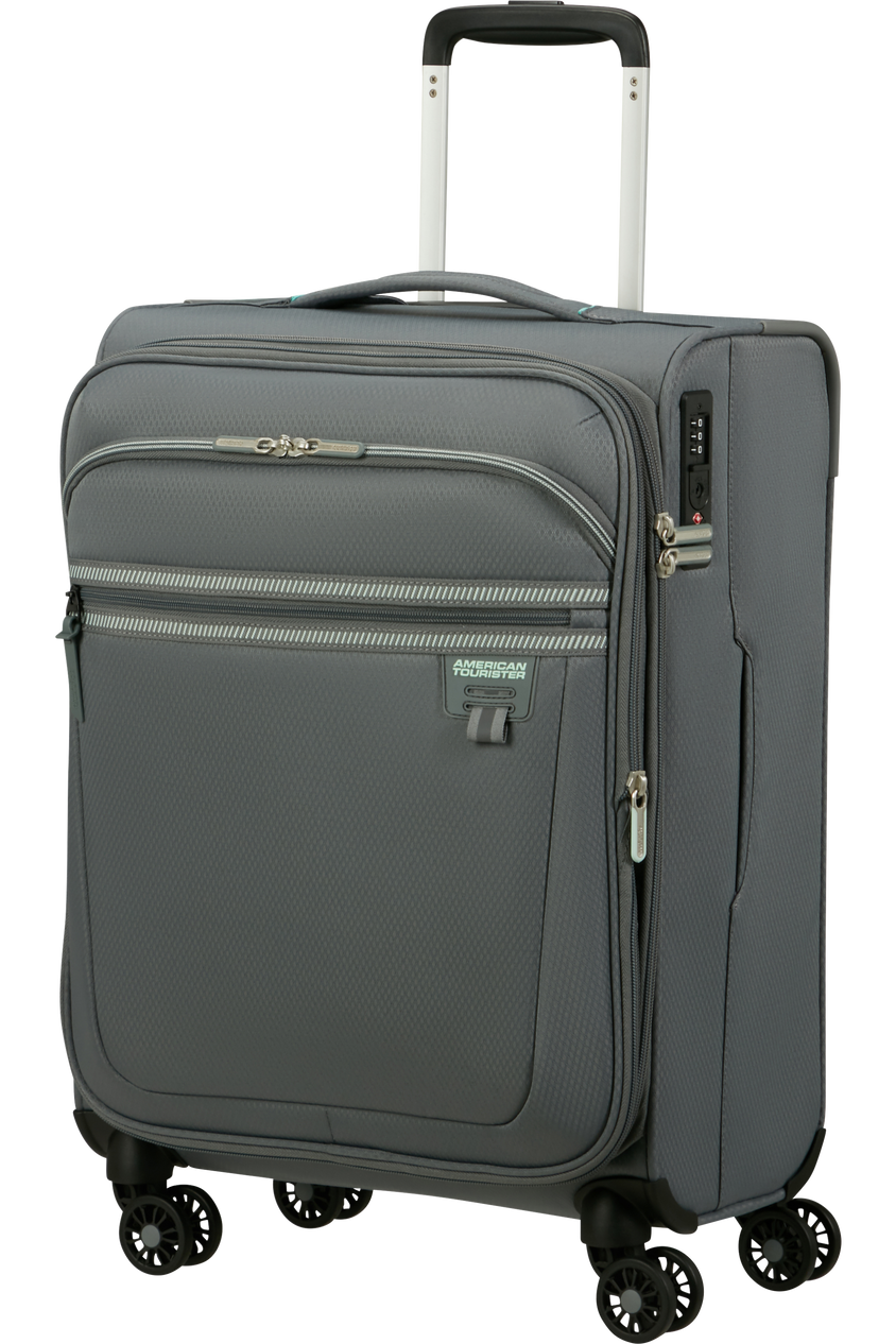 American Tourister Aerospin 55 cm Kabinenkoffer, grau, erweitert