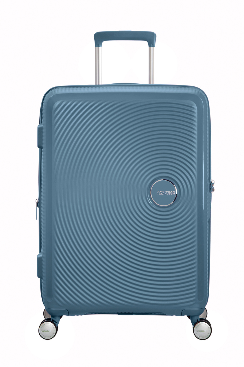 Walizka American Tourister Soundbox 67cm powiększana niebieska