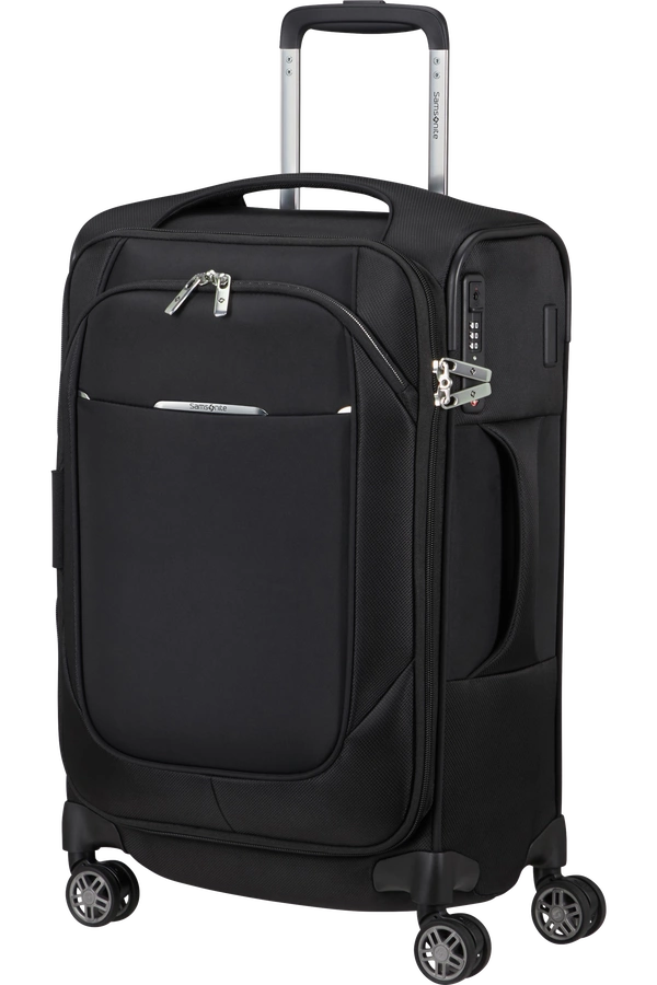 Samsonite Re-Lite 55 cm schmaler Koffer, erweiterbar, Schwarz