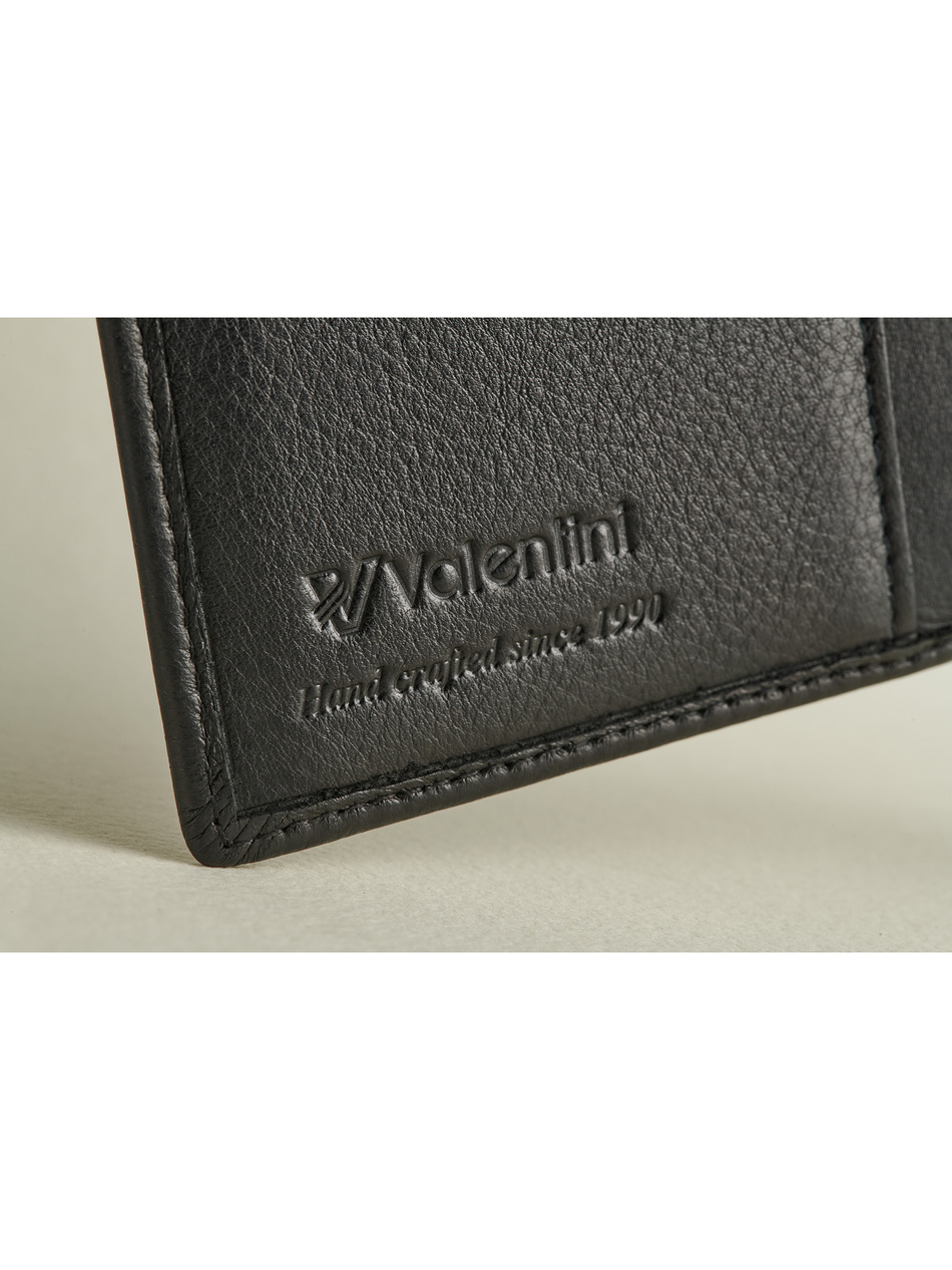 Valentini Prisma 781 schwarzes Herren Portemonnaie aus Leder