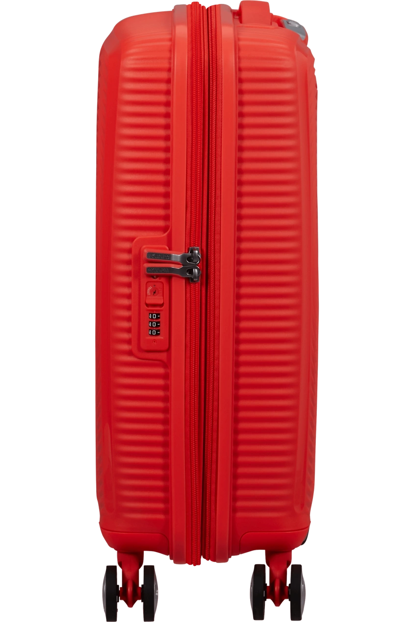 Walizka kabinowa American Tourister Soundbox 55 cm powiększana pomarańczowa