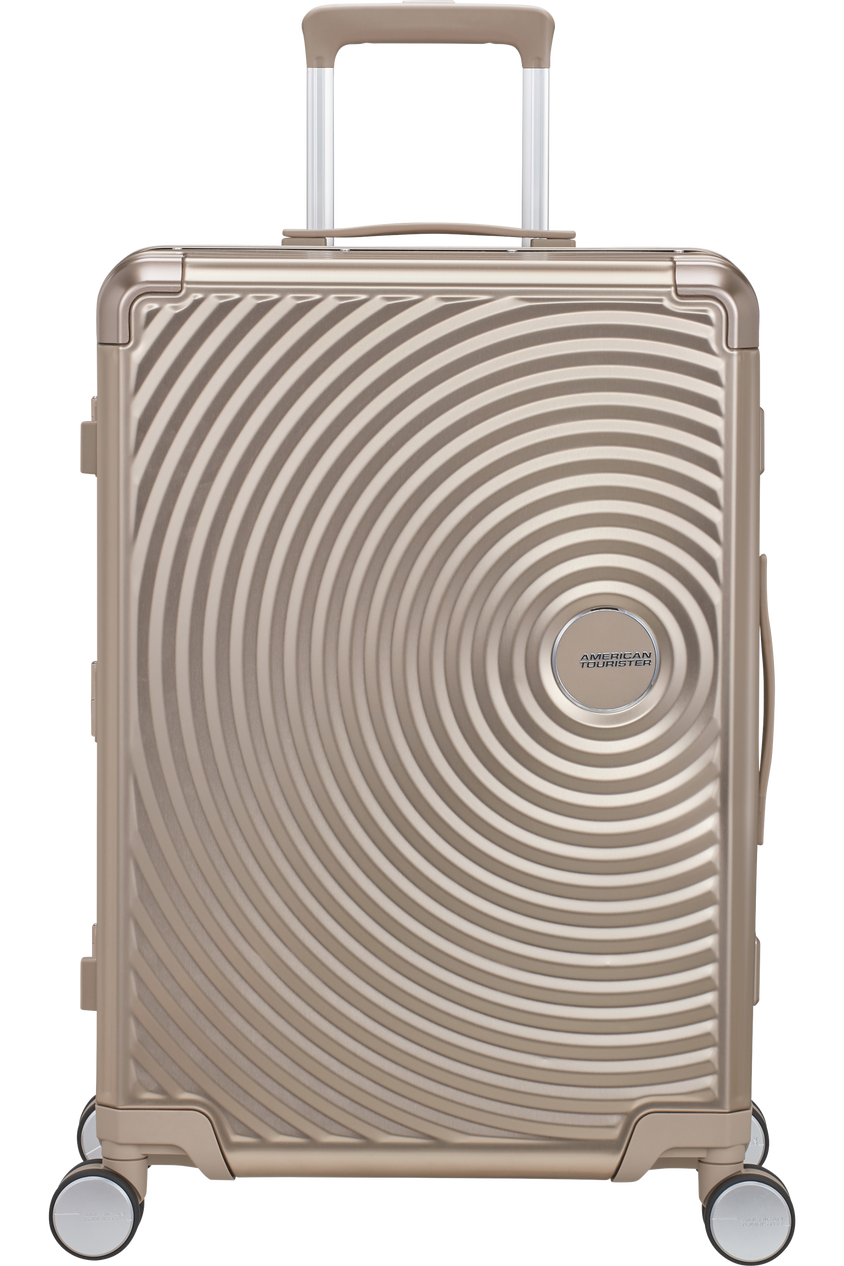 Walizka American Tourister Soundbox Alu 68cm brązowa