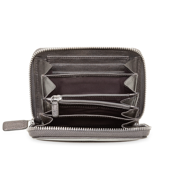 Valentini Damengeldbörse Metallic 410 silber