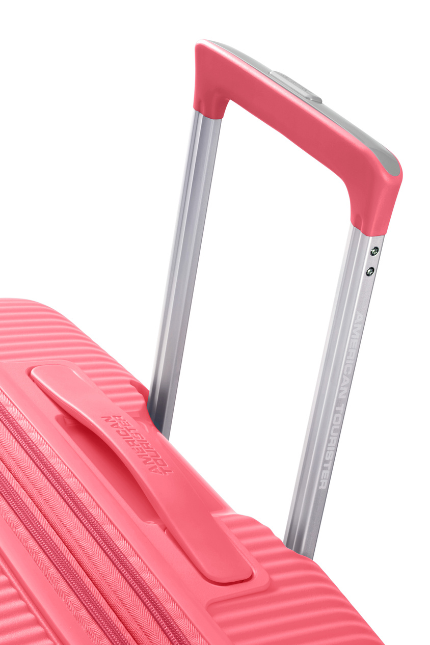 Walizka kabinowa American Tourister Soundbox 55cm powiększana różowa
