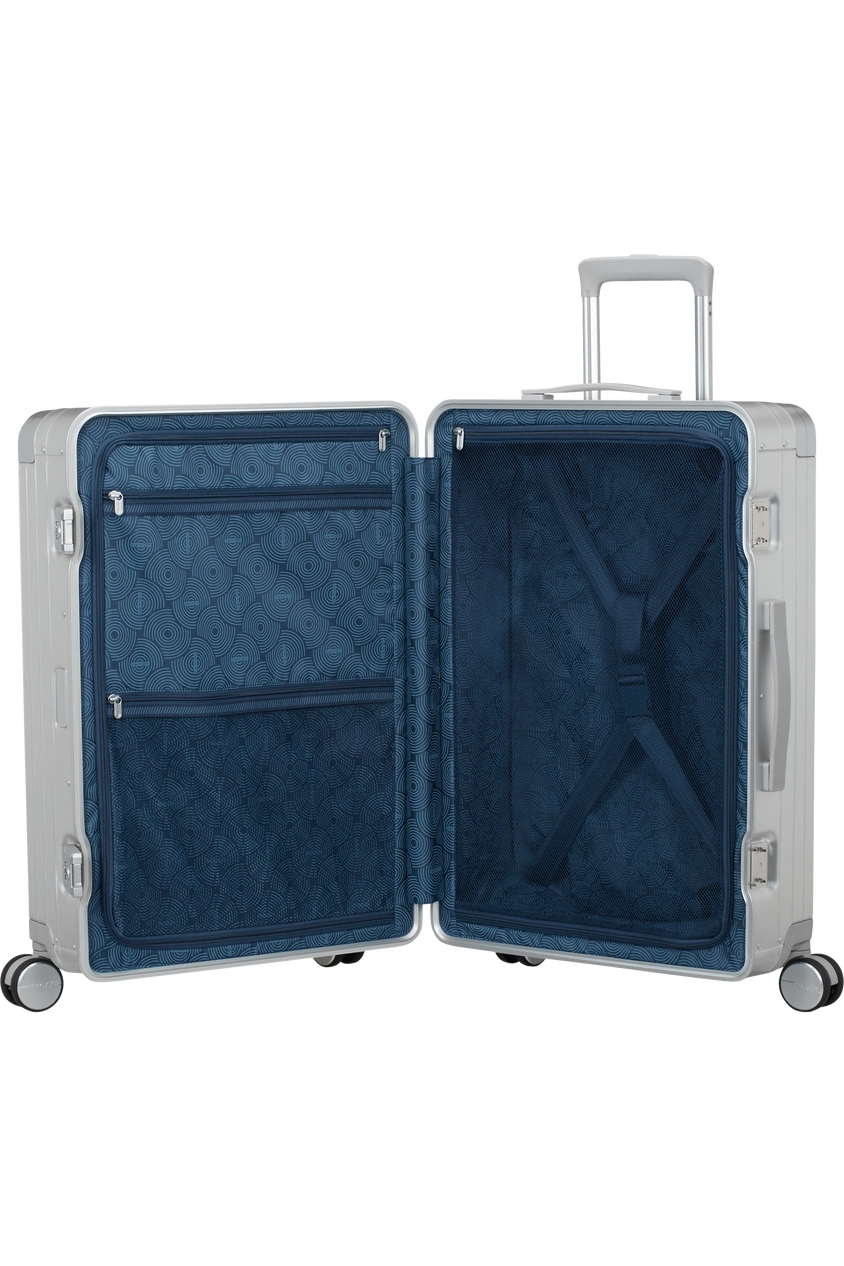 Walizka American Tourister Soundbox Alu 68cm srebrna