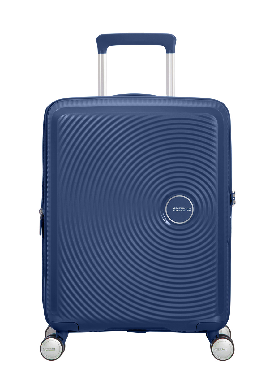 Walizka kabinowa American Tourister Soundbox 55cm powiększana granatowa