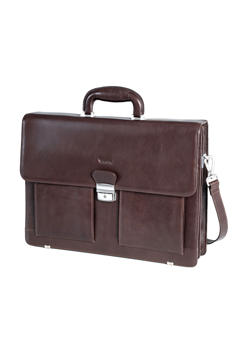 Valentini Ambassador 606 Aktentasche aus braunem Leder