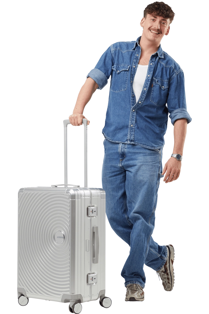 American Tourister Soundbox Alu Koffer 68cm Silber