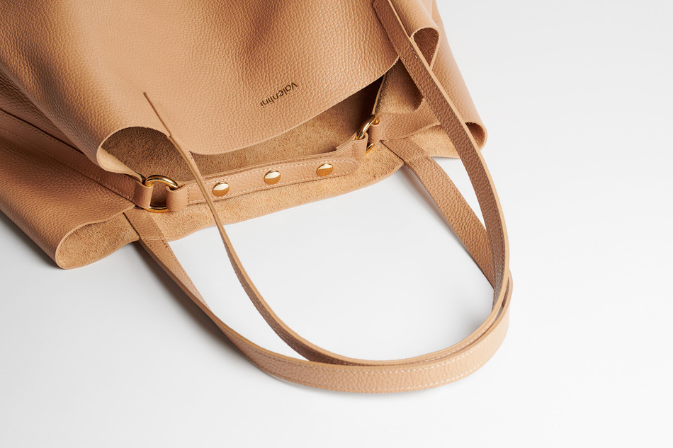 Valentini Paola 2553 Karamellfarbener Leder Shopper