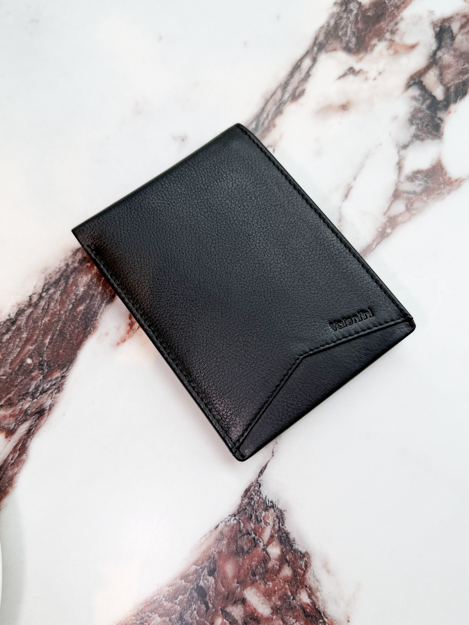 Valentini Prisma 274 schwarzes Herren Portemonnaie aus Leder