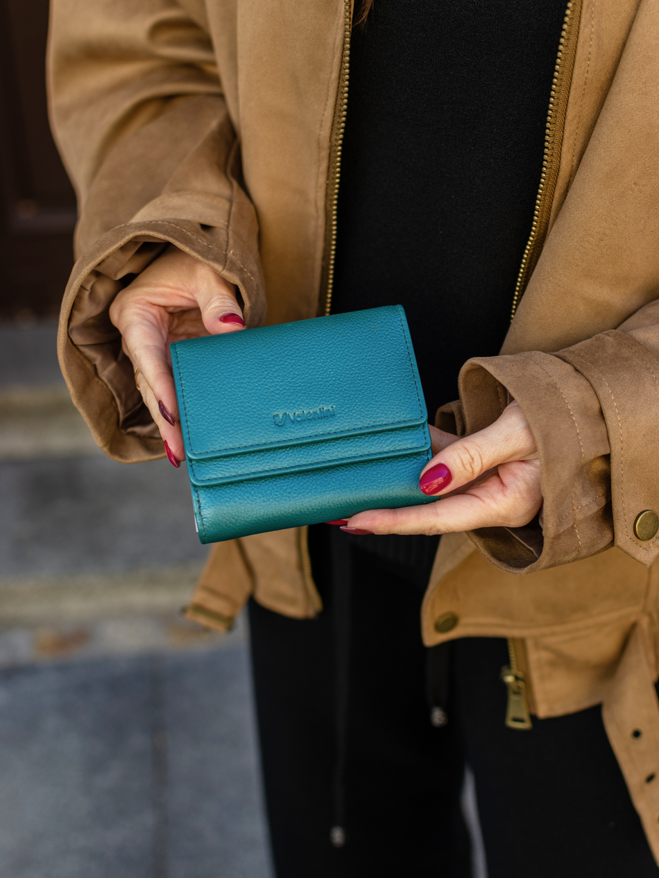 Valentini Damengeldbörse Metallic 503 grün