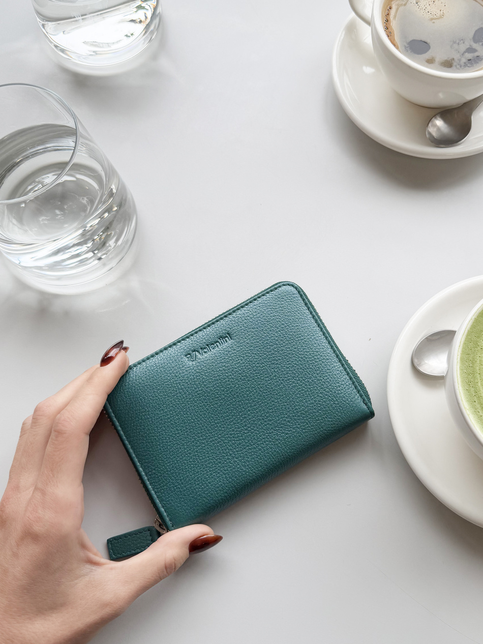 Valentini Damengeldbörse Metallic 410 grün
