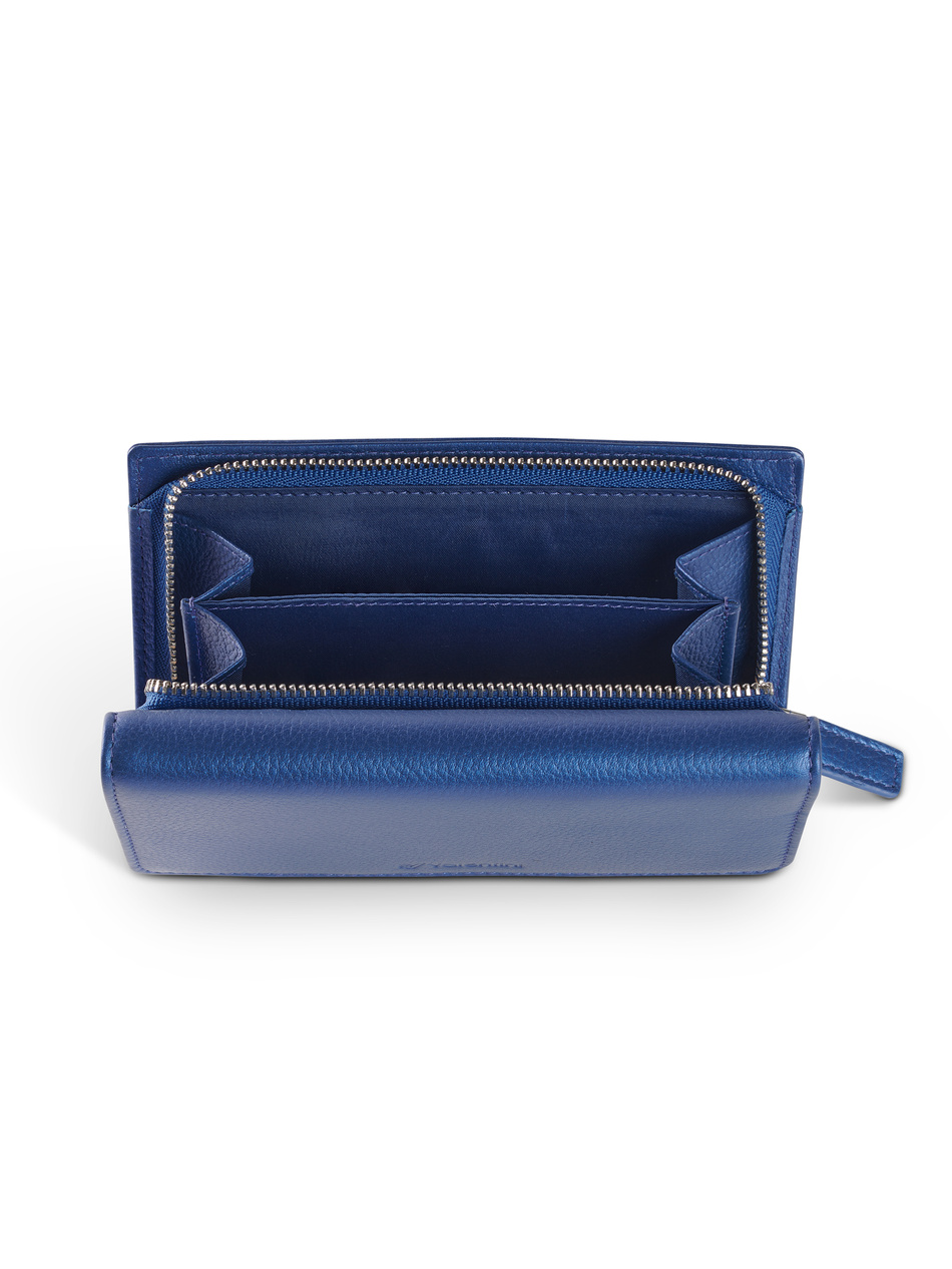 Valentini Damengeldbörse Metallic P62 blau