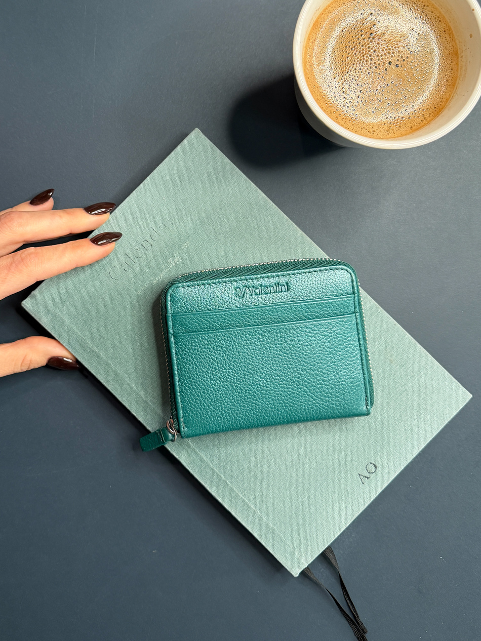Valentini Damengeldbörse Metallic 127 grün