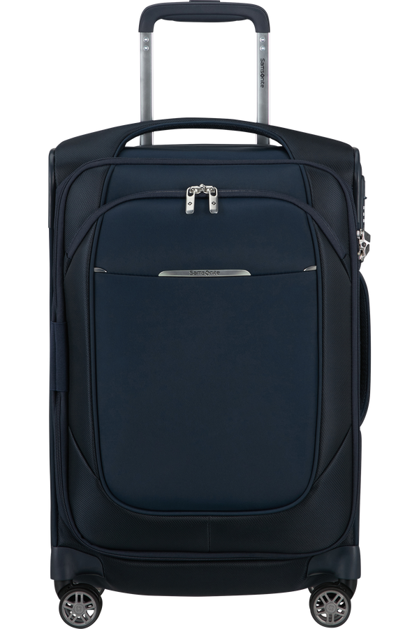 Samsonite Re-Lite 55 cm schmaler Koffer, erweiterbar, Marineblau