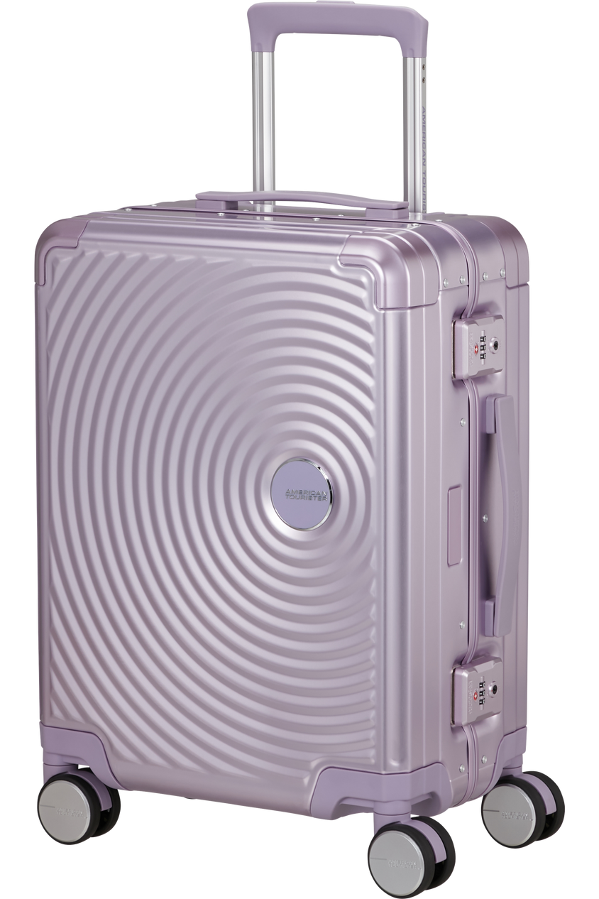 Walizka kabinowa American Tourister Soundbox Alu 55cm fioletowa