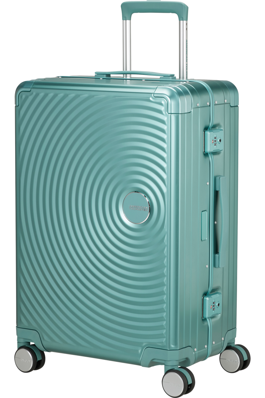 Walizka American Tourister Soundbox Alu 68cm turkusowa