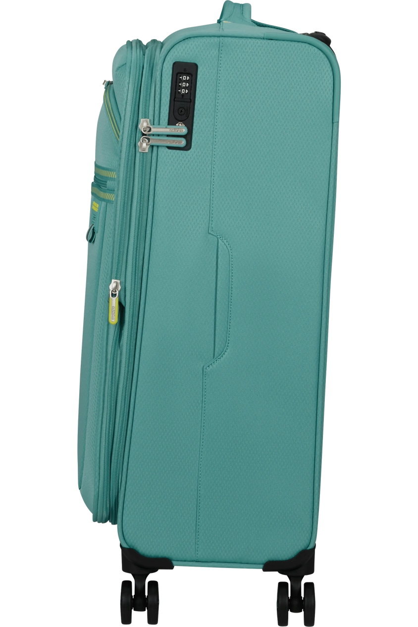 Walizka American Tourister Aerospin 69 cm powiększana turkusowa