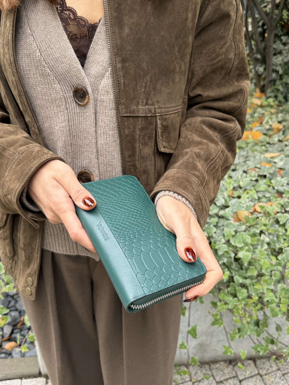 Valentini Metallic 101 Etui für grüne Karte und Dokumente