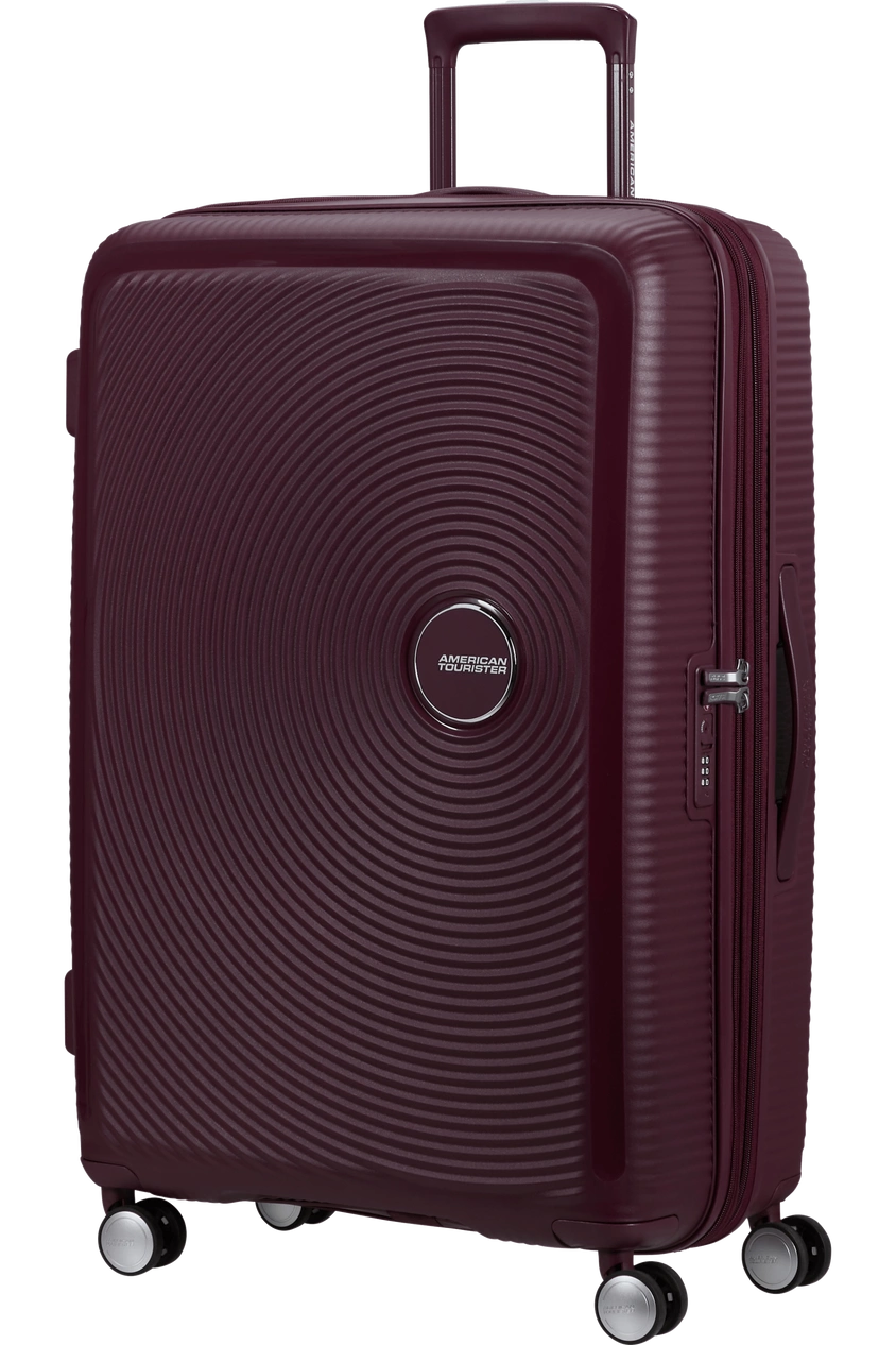 Walizka American Tourister Soundbox 77cm powiększana wiśniowa