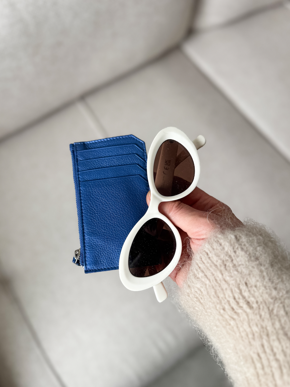 Valentini Metallic 101 blaues Karten- und Dokumentenetui