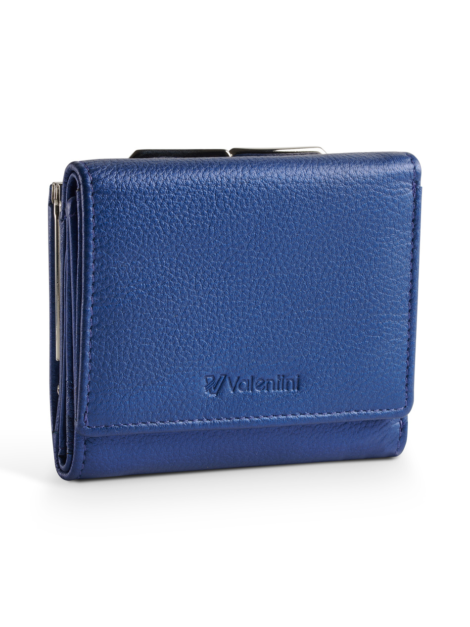 Valentini Damengeldbörse Metallic 446 blau