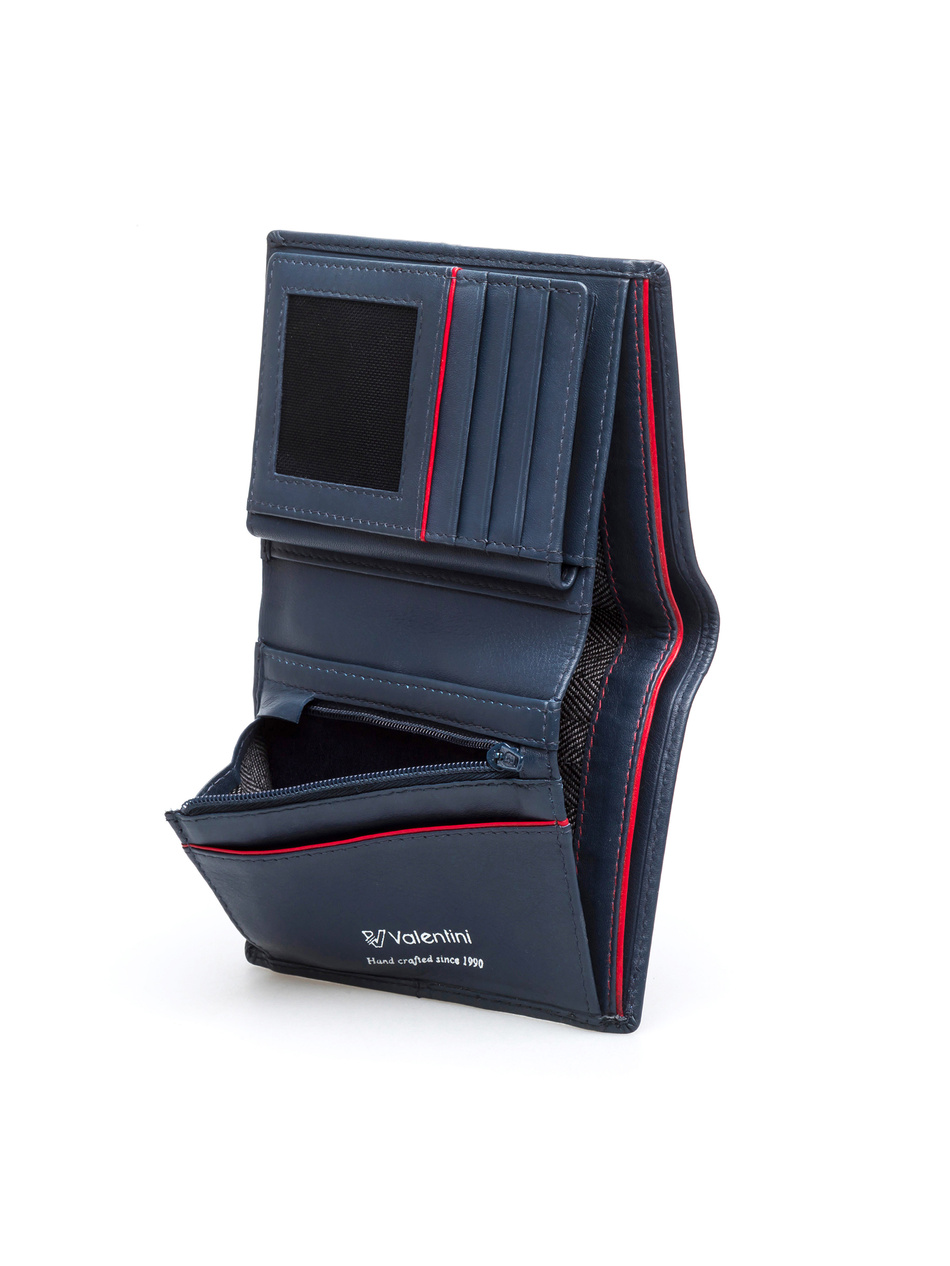 Valentini Black & Red Diamond 265 Herrengeldbörse in marineblau