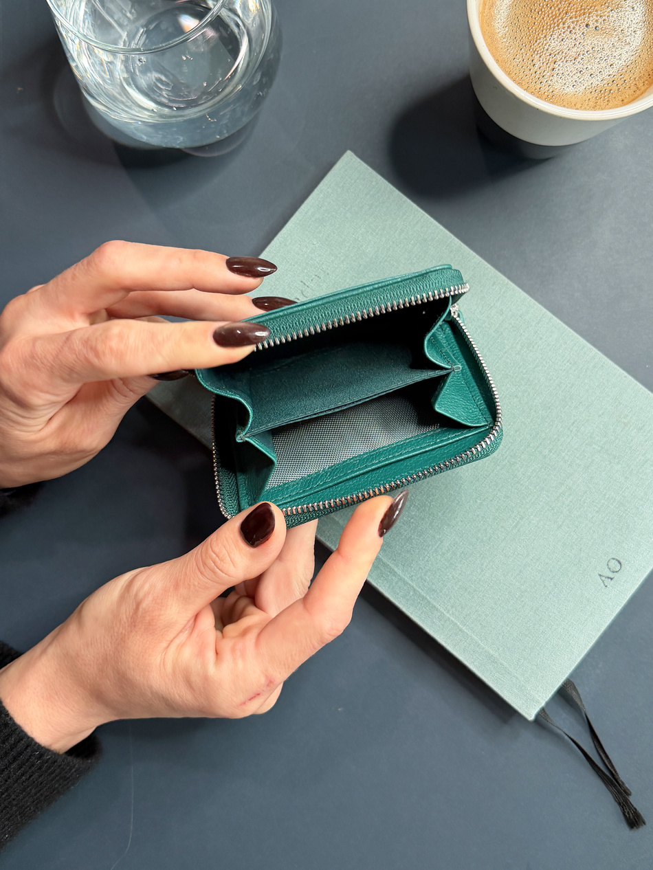 Valentini Damengeldbörse Metallic 127 grün