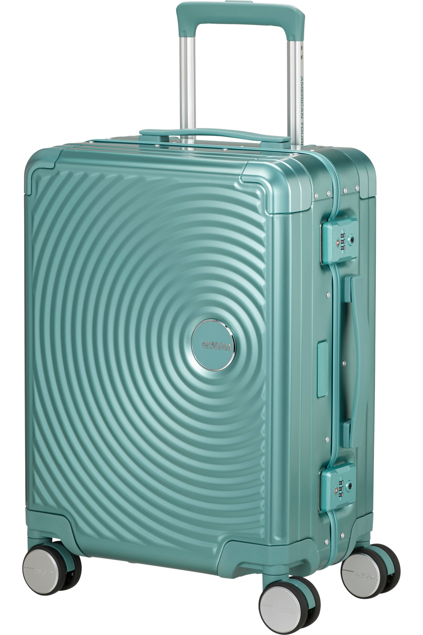 American Tourister Soundbox Alu 55cm türkis Kabinenkoffer