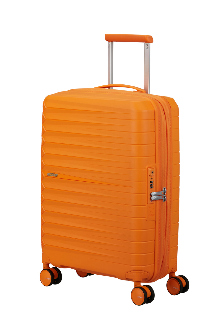 Walizka kabinowa American Tourister Fastforward 55cm powiększana pomarańczowa