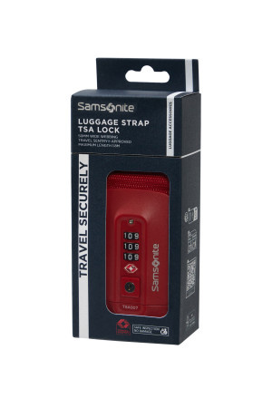 Pas bagażowy z zamkiem TSA Samsonite czerwony