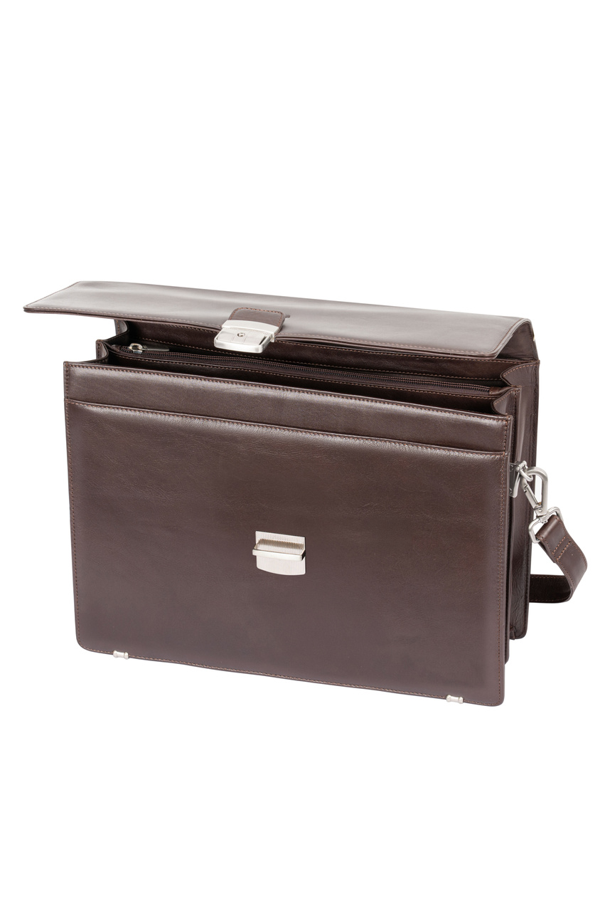 Valentini Ambassador 613 Aktentasche aus braunem Leder