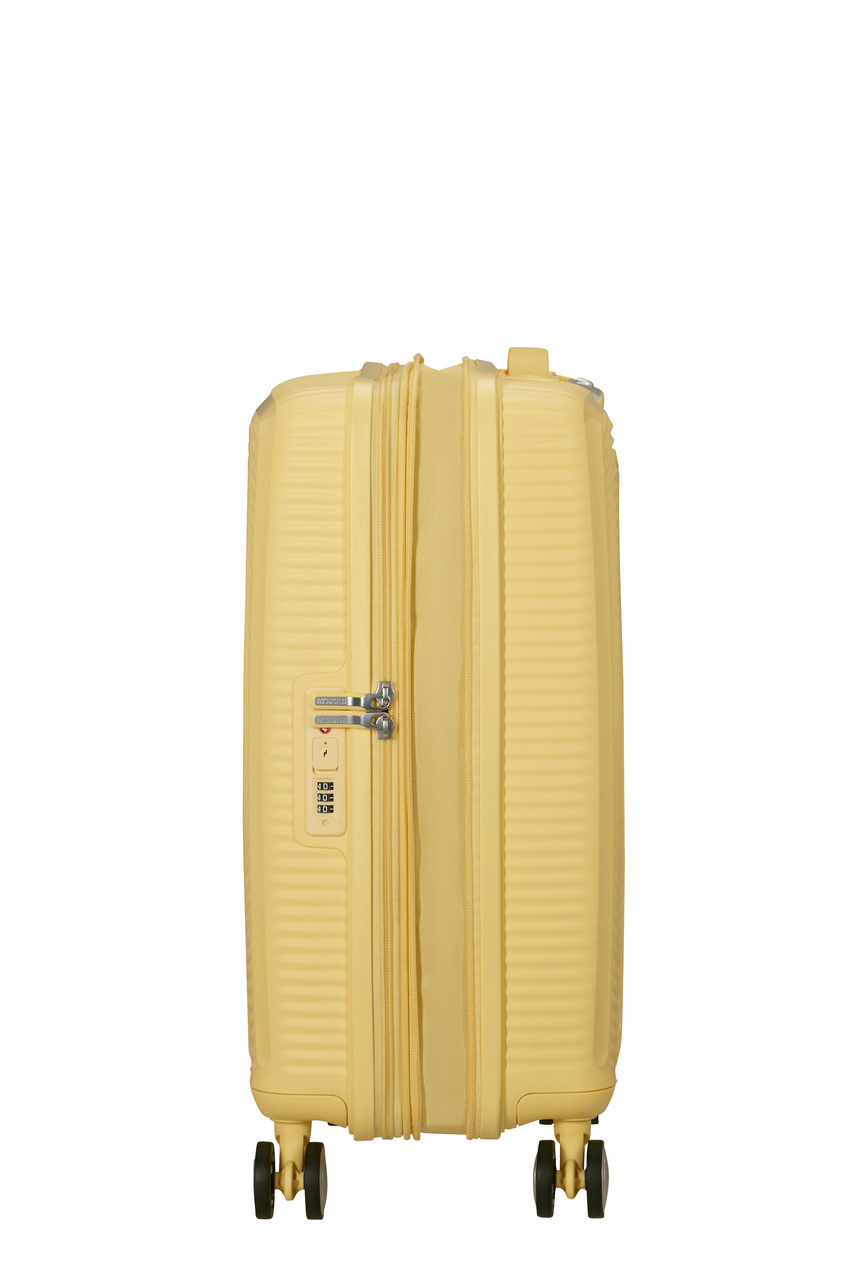 Walizka kabinowa American Tourister Soundbox 55cm powiększana żółta jasna