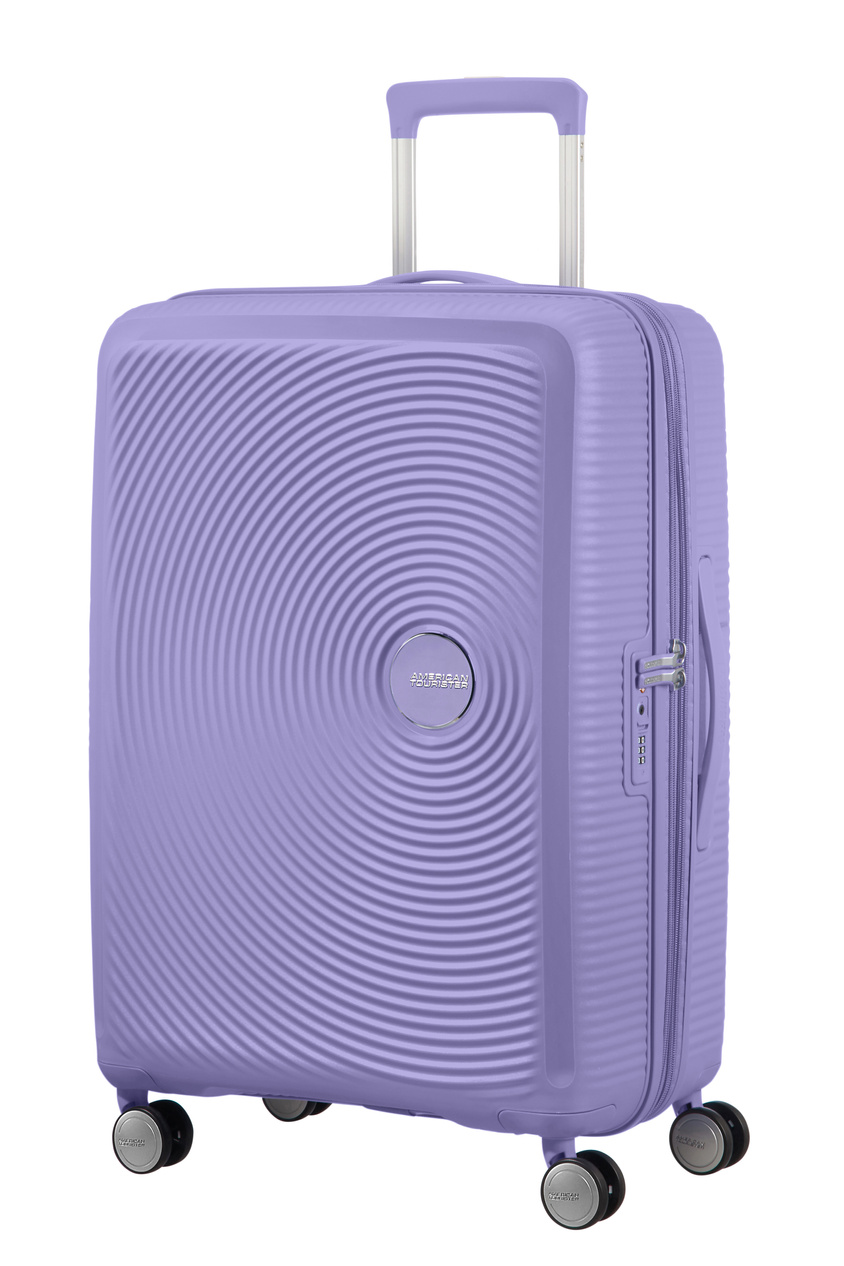 American Tourister Soundbox 67cm erweiterbarer lila Koffer