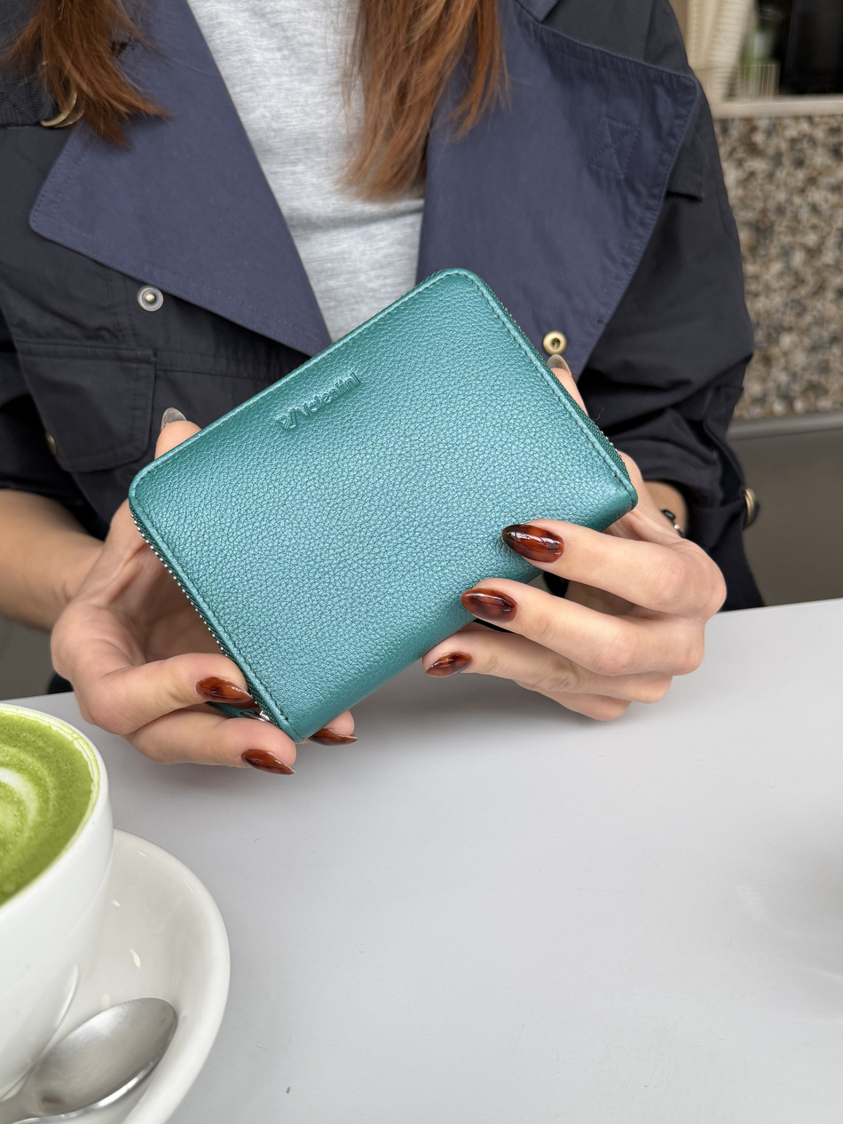 Valentini Damengeldbörse Metallic 410 grün