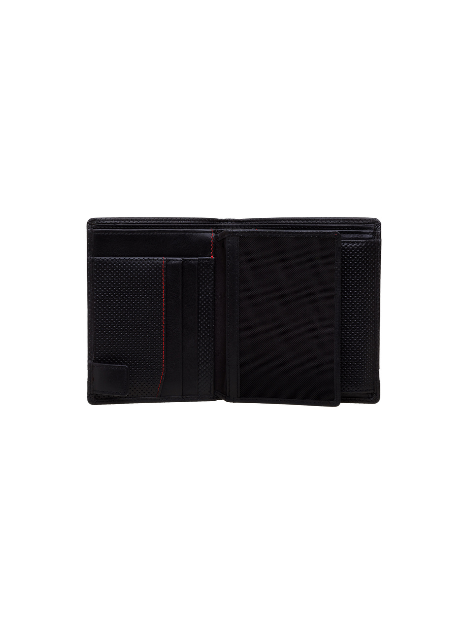 Valentini Perforierte 282 schwarze vertikale Brieftasche für Männer