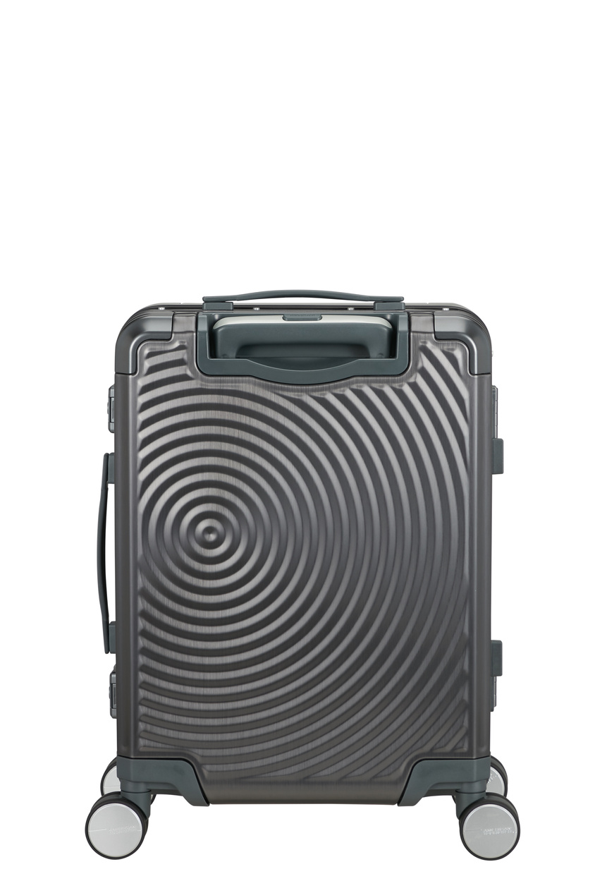 American Tourister Soundbox Alu 55cm Silber Kabinenkoffer