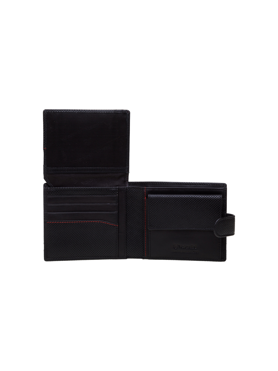 Valentini Perforierte 502 schwarz Herren Portemonnaie horizontal