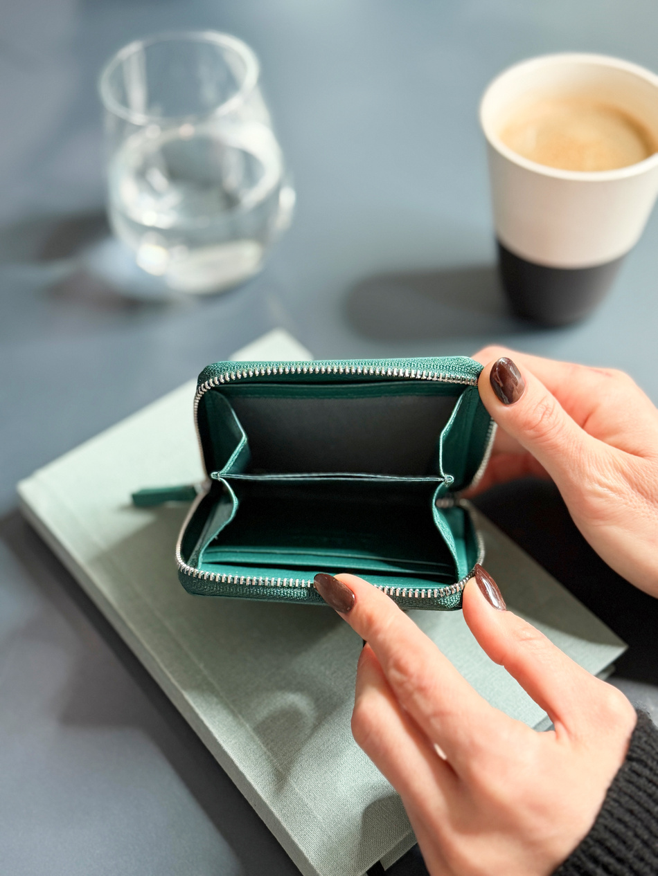 Valentini Damengeldbörse Metallic 127 grün