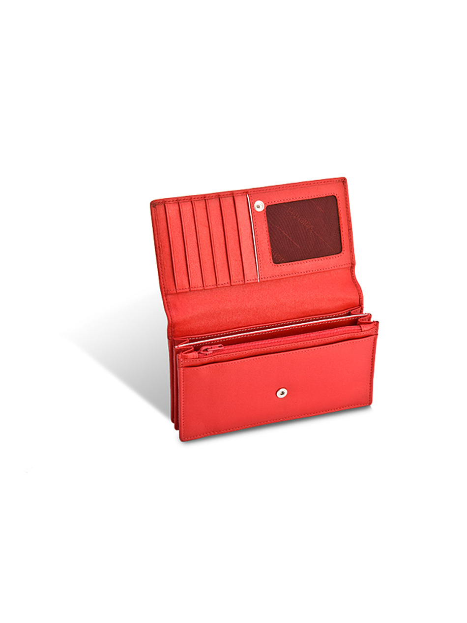 Damen Valentini Schwarz & Rot Diamond 550 Geldbörse rot