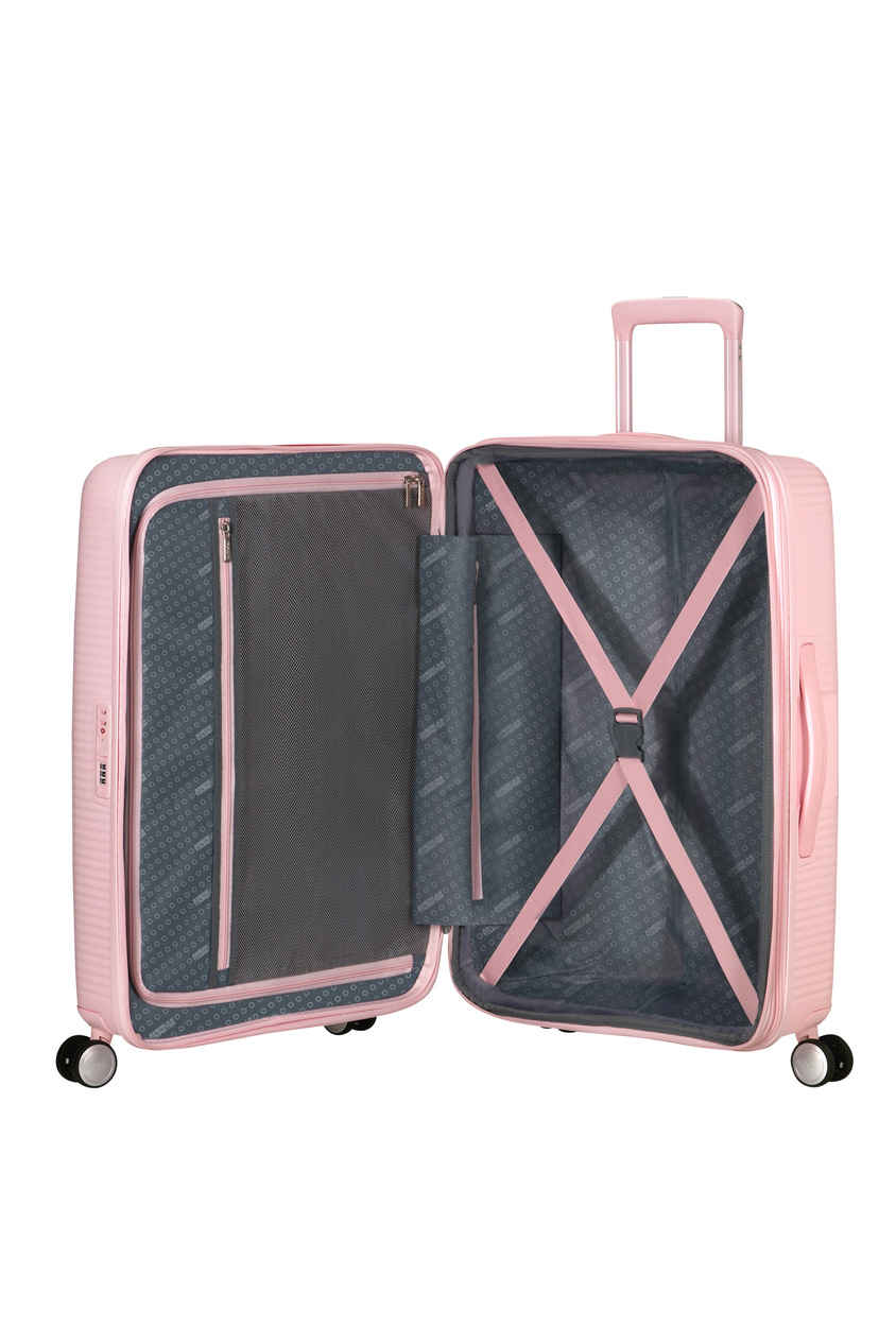 Walizka American Tourister Soundbox 67cm powiększana różowa jasna